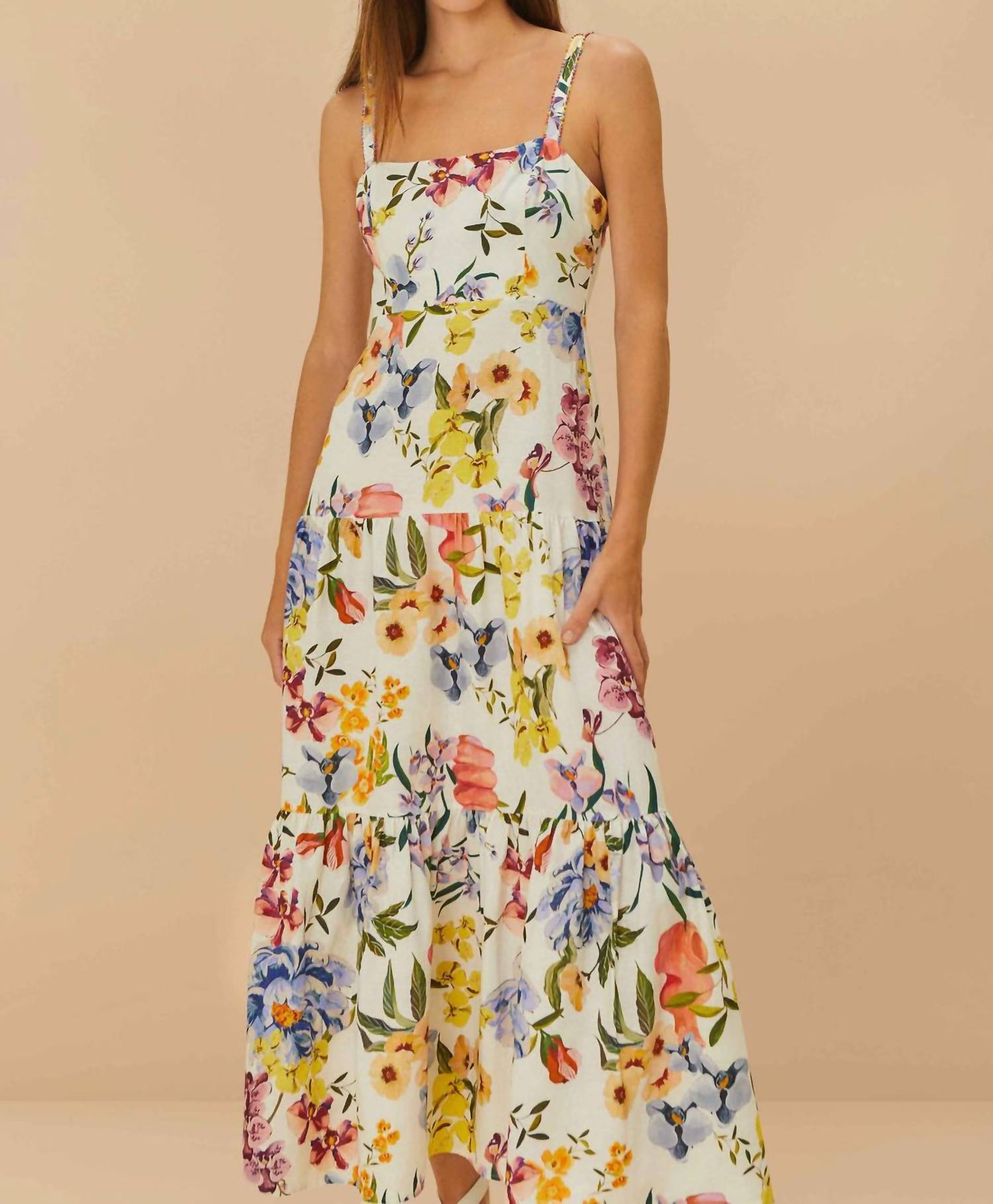 Farm Rio - Floral Sleeveless Maxi Dress