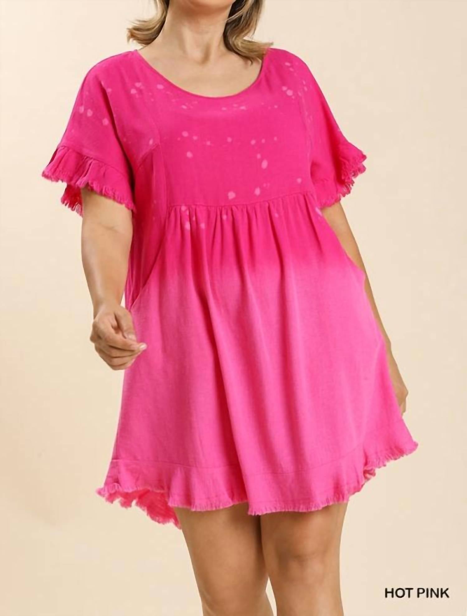 Umgee - Dip Dye Pocket Dress