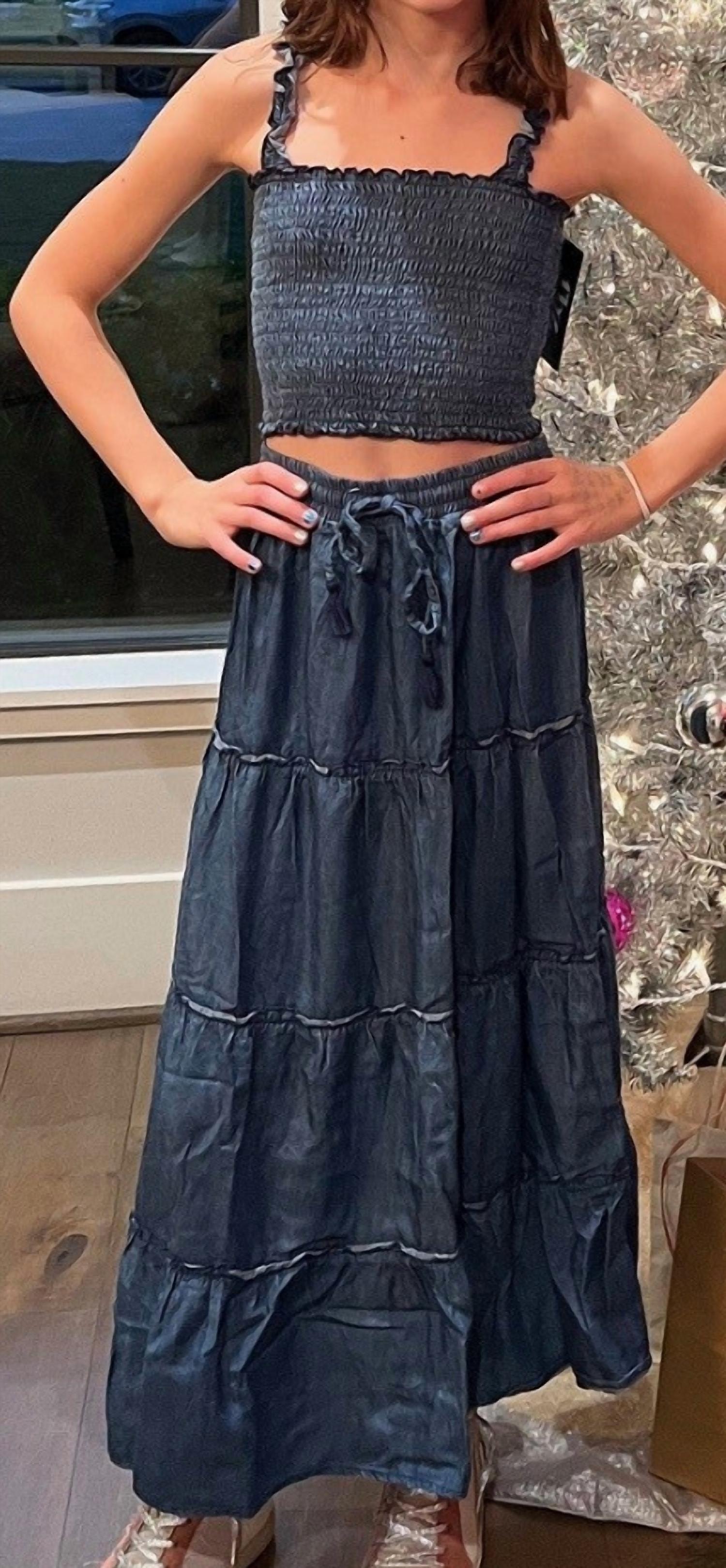 Flowers By Zoe - Denim Maxi Set