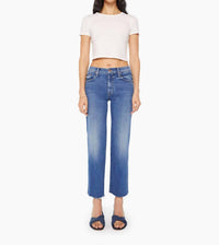 Mother - MID RISE RAMBLER ZIP ANKLE FRAY JEANS