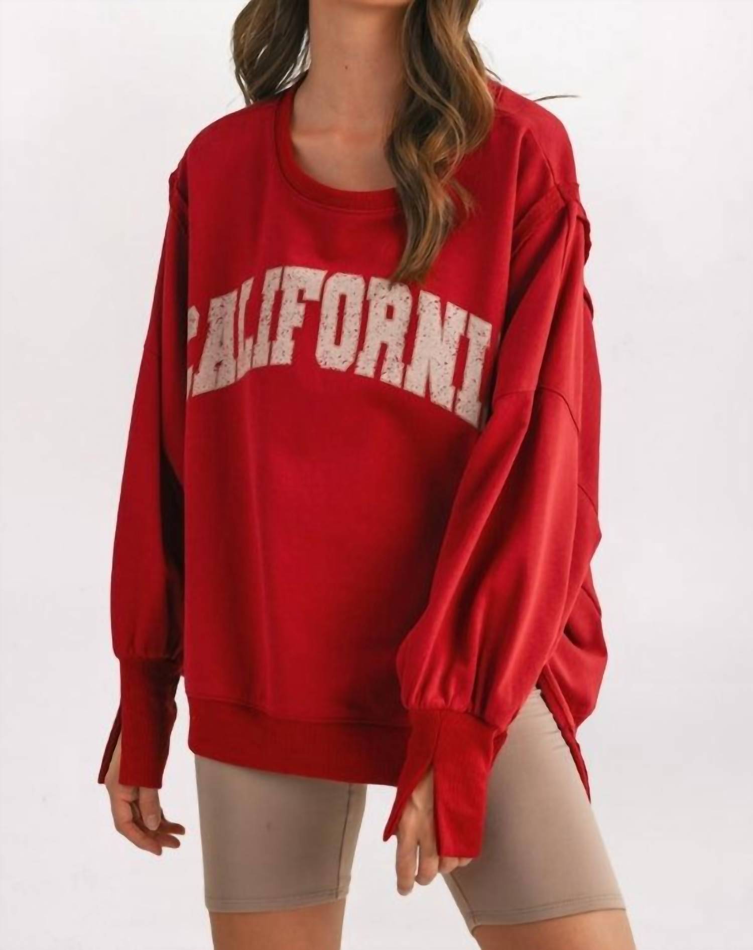 Klesis California Sweatshirt in burgundy - women's top