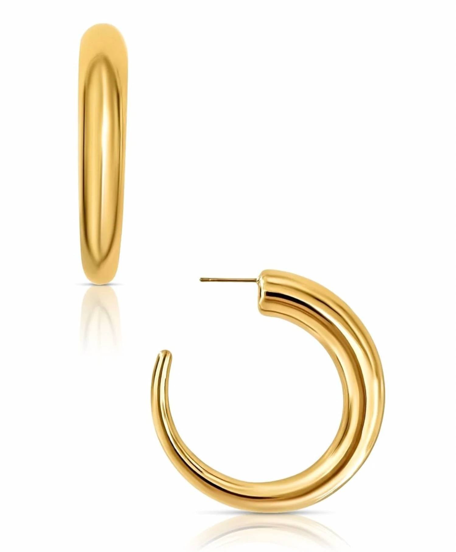 Ellie Vail - Women's Ridley Oversized Tusk Hoop Earrings