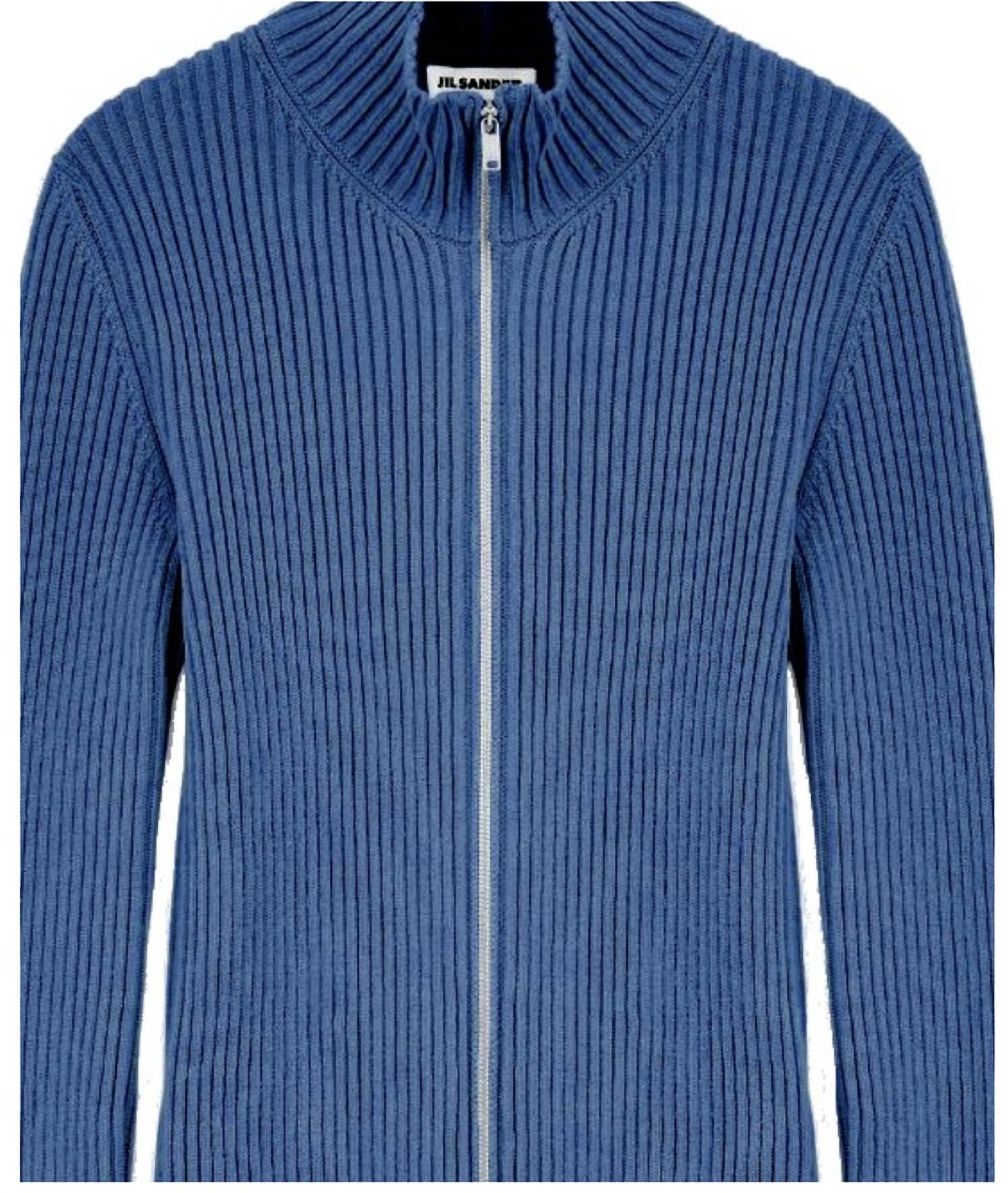 Jil Sander - Women's Cotton Rib Knit Top with Zip