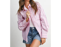 Buttermelon - Striped Long-sleeve Button-up Shirt