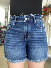 Kancan - Women's Highrise Fray Hem Shorts