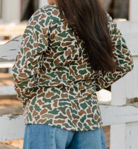 Sterling Kreek You Can't See Me Jacket in duck camo - women's jacket - detail view
