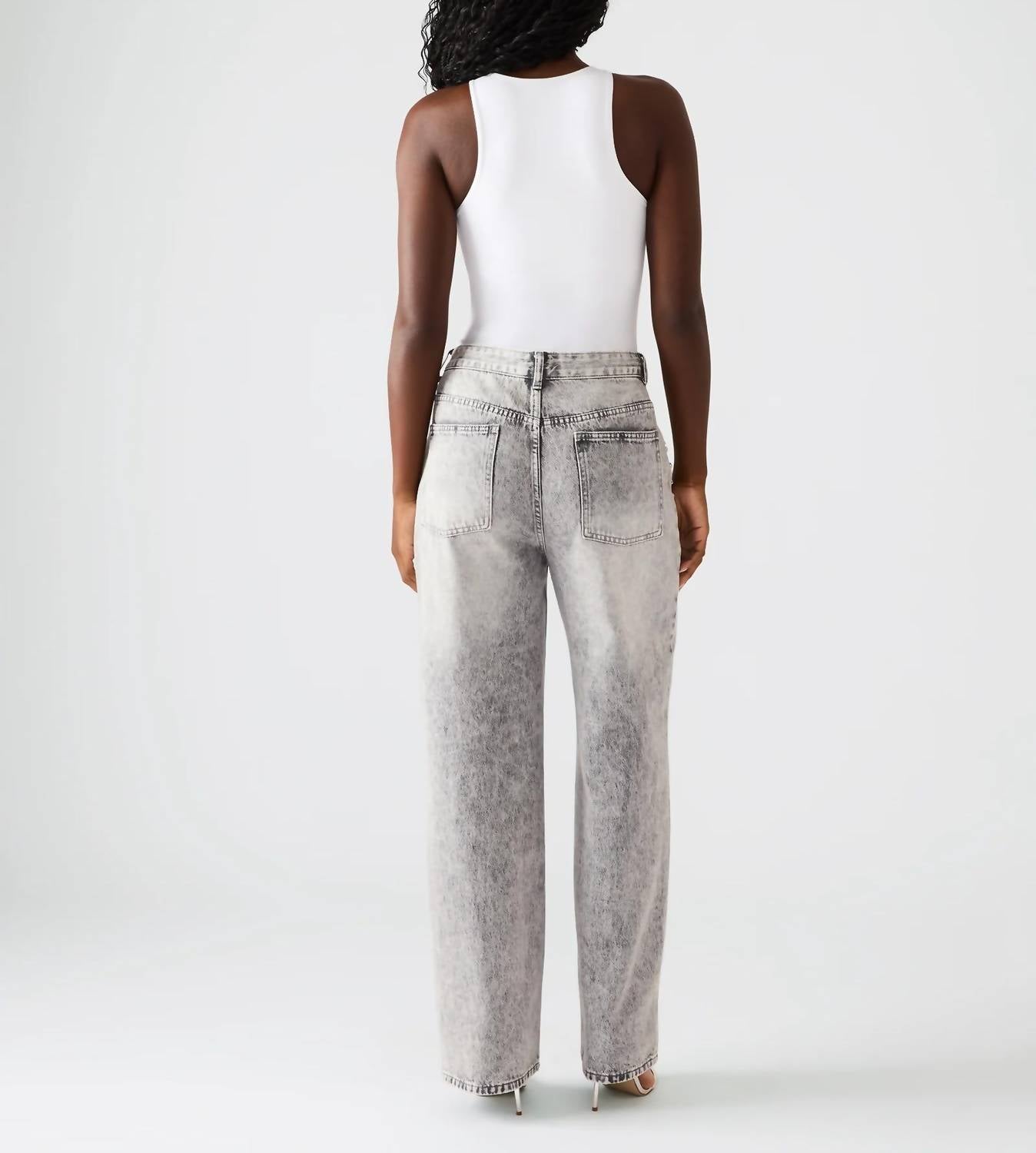 STEVE MADDEN Eras Rhinestone Embellished Jeans in fog - women's jeans - alternate view