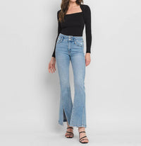 Flying Monkey - Cora High Rise Split Hem Jeans