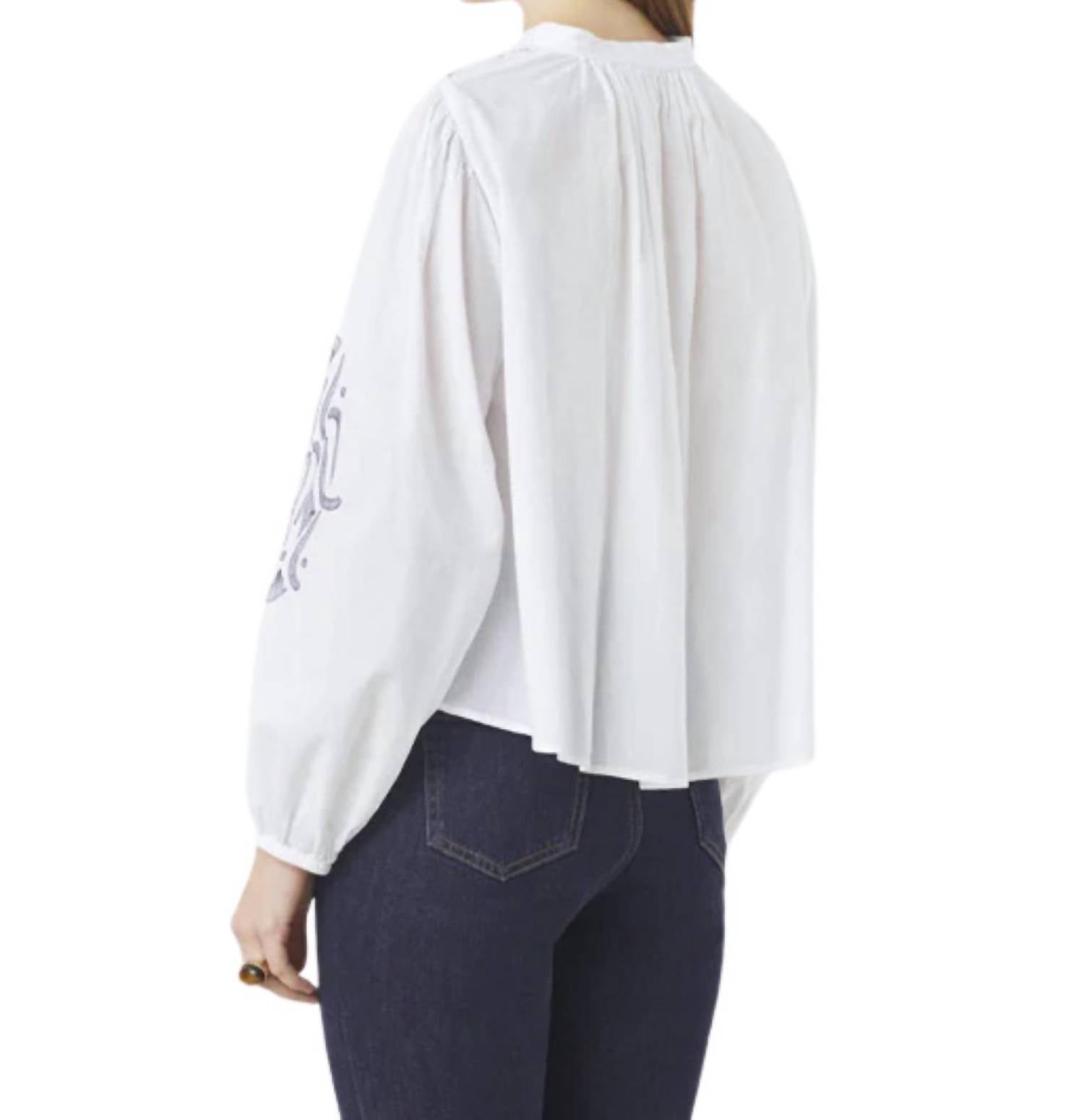 Suncoo - Livio Embroidered Cotton Voile Blouse