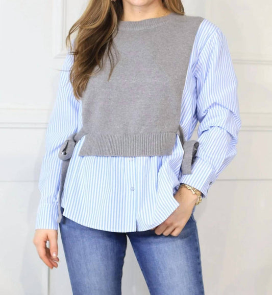 Entro - WHERE I BELONG STRIPED SWEATER TOP