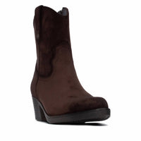 Refresh - Women's Italian Western Suede Ankle Booties