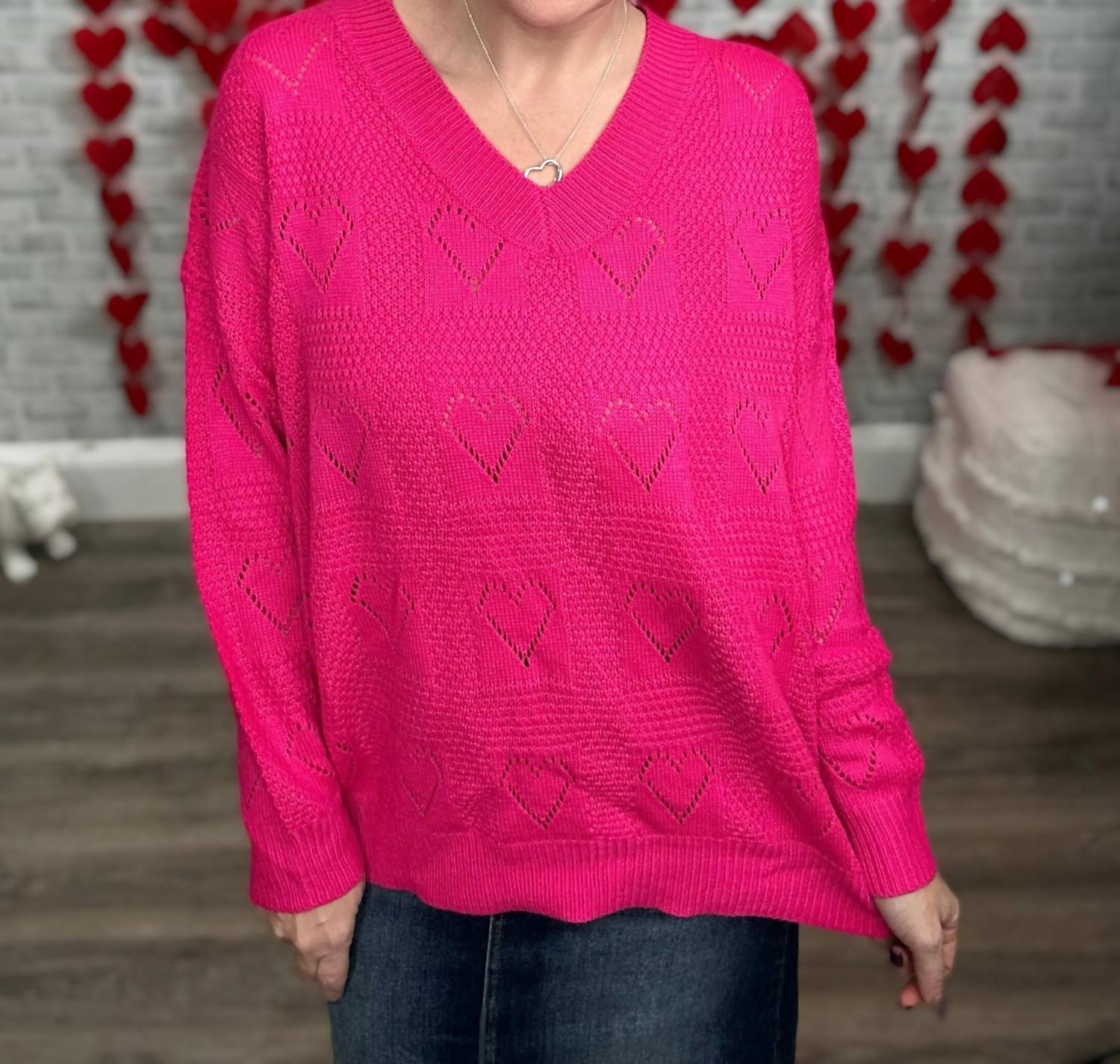 Jess Lea - Be Mine Cut Out Heart Sweater