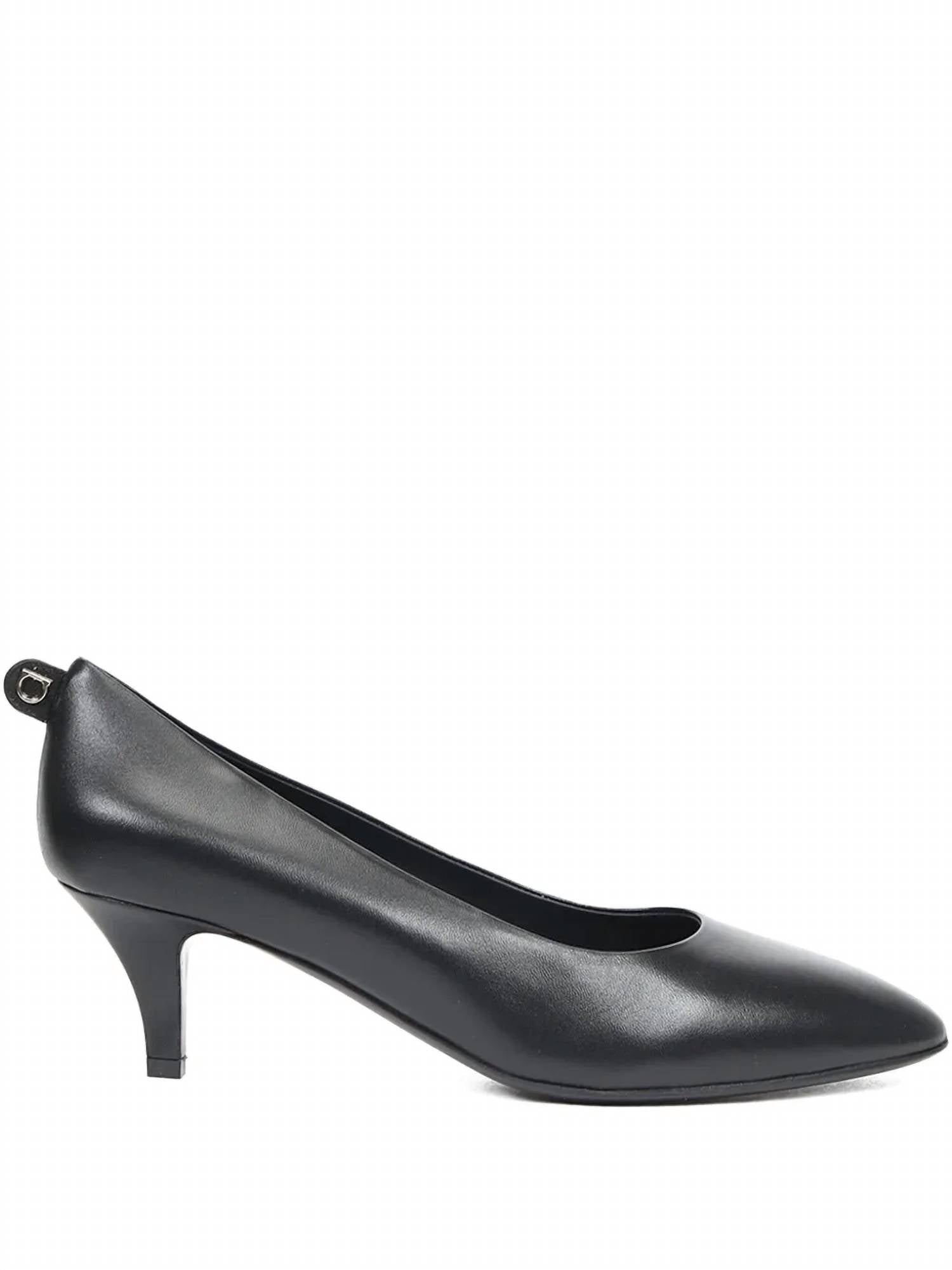 Salvatore Ferragamo Women's Leather Kitten-heel Pumps in black - women's heels - view 69