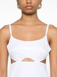 Victoria Beckham - Cut-out Detail Cotton Cami Midi Dress
