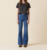 Le Jean Farrah Flare High Rise Jeans in bohemian blue 1 - women's jeans