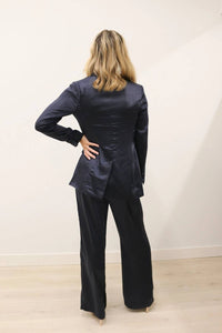 Skies Are Blue - Icon Brushed Satin Wide Leg Trousers