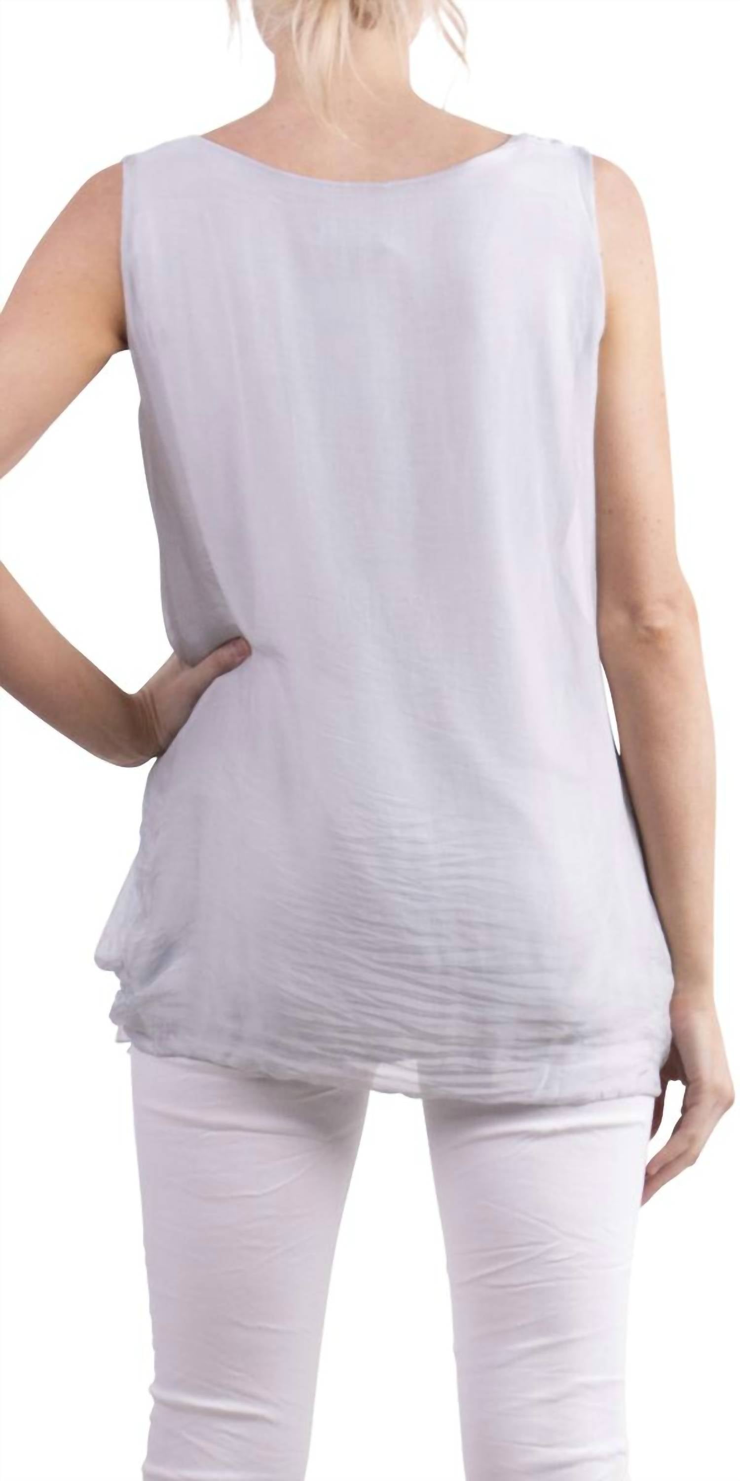 Gigi Moda - Paola Scoop Neck Silk Tank Top