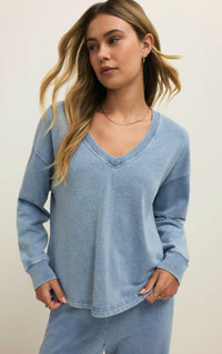 Z Supply - Delphine Denim Sweatshirt