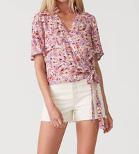 Lovestitch - Brinley Floral Surplice Wrap Top