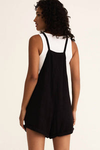 Z Supply Montague Airy Romper in black 1 - women's pants - alternate view