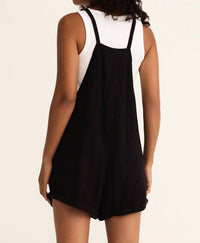 Z Supply Montague Airy Romper in black 1 - women's pants - detail view