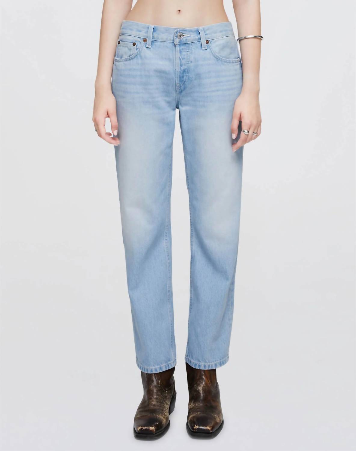 Re/Done - Easy Straight Crop Jeans