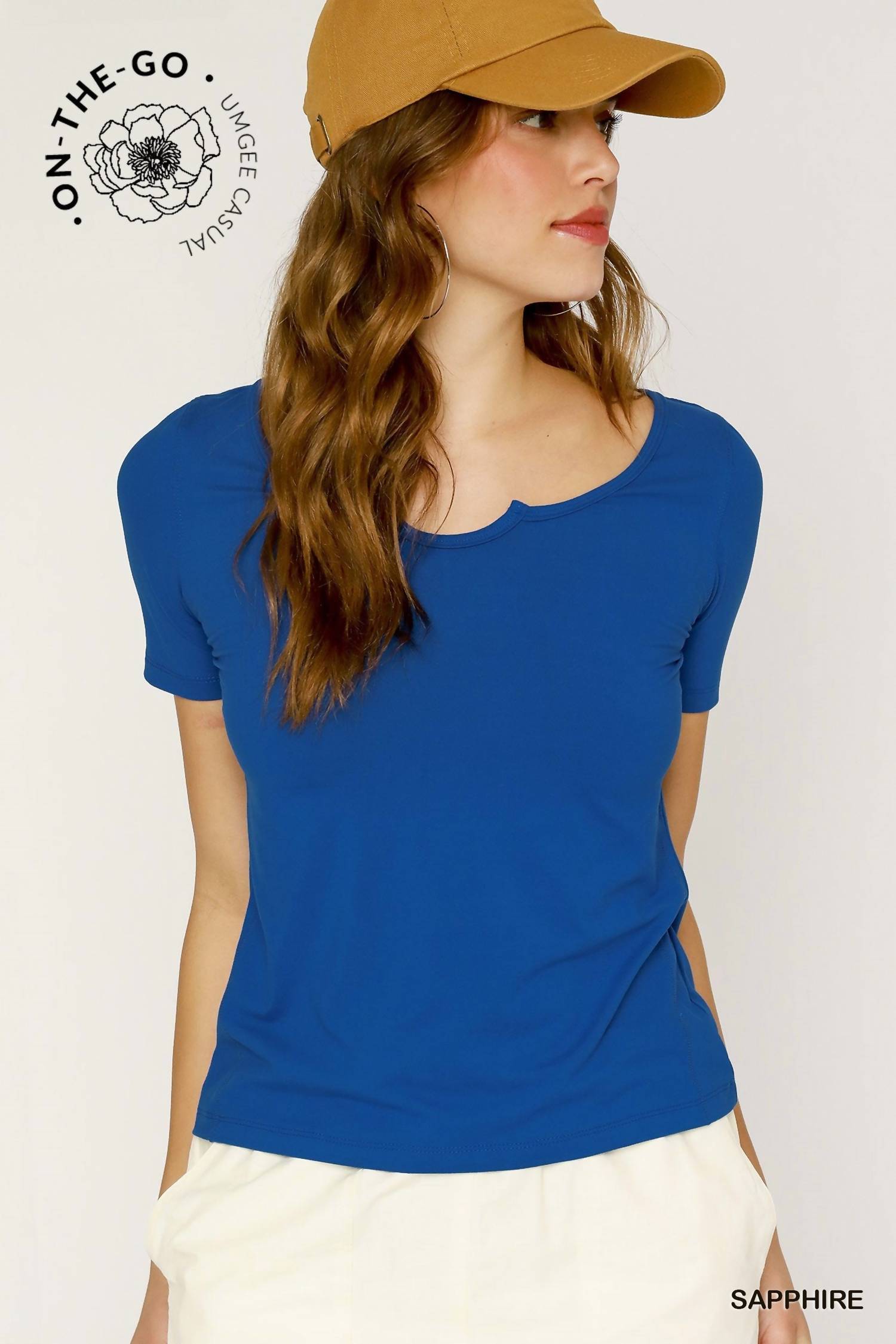 Umgee - Scallop Trim Fitted Tee