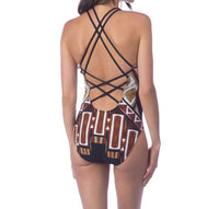 La Blanca - Tribe High Neck Strappy Back One Piece Swimsuit