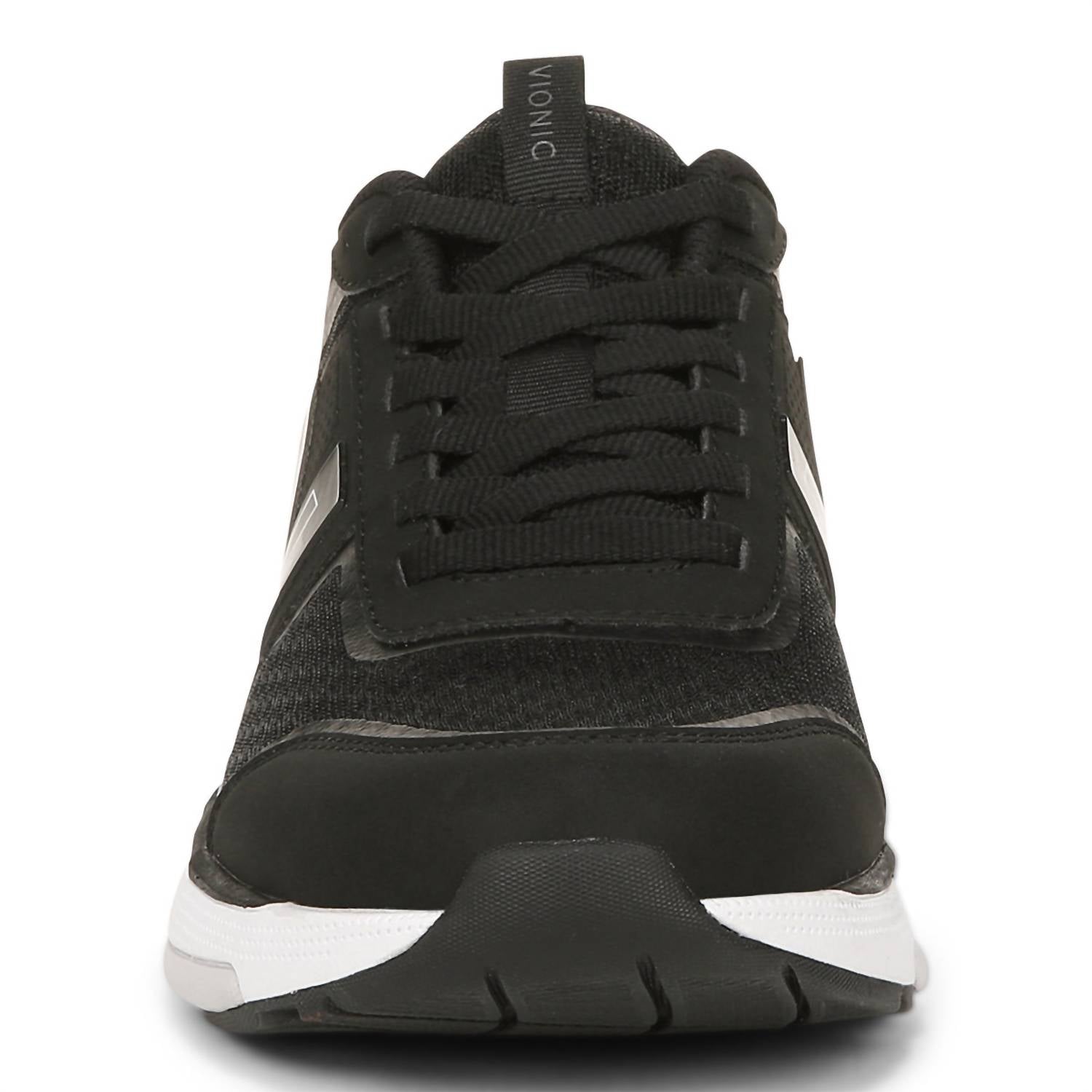 VIONIC Women's Walk Strider Sneaker in black charcoal - women's sneaker - detail view