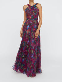Theia - Naveen Pleated Gown