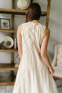 Umgee - Sleeveless Striped Midi Dress