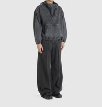 ISABEL MARANT PRE-LOVED Janael trousers in faded black - men's jeans - alternate view