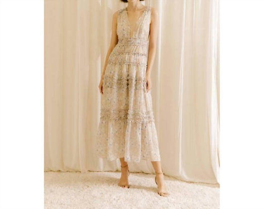 Storia - Women's Lily Print And Eyelet Dress