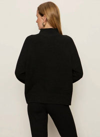 Sanctuary Apres Ski Sweater in black aquamarine - women's sweater - detail view