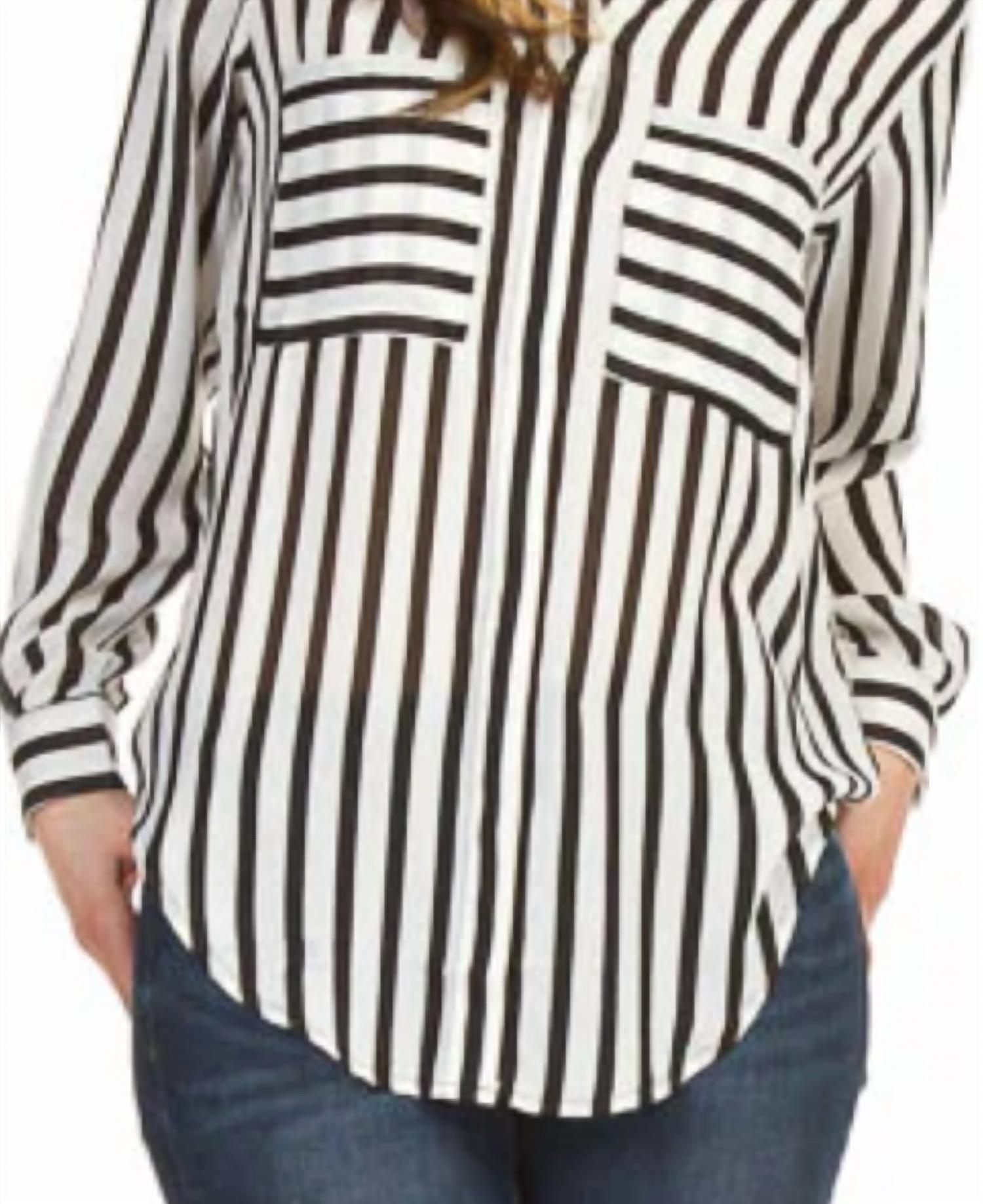 Papillon - Stripe Hi Low Shirt With Pocket