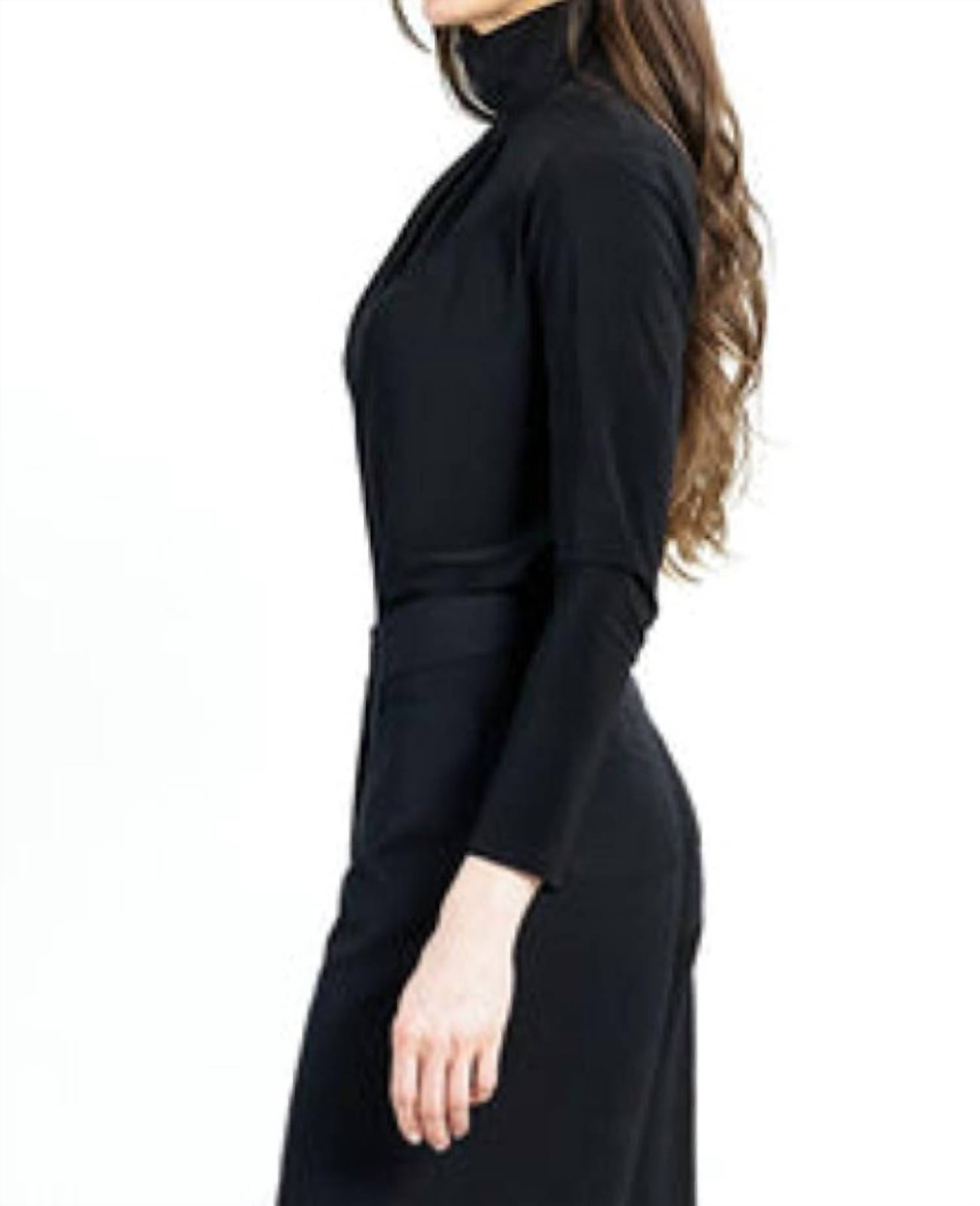 Clara Sunwoo - Mock Neck Pleated Detail Top