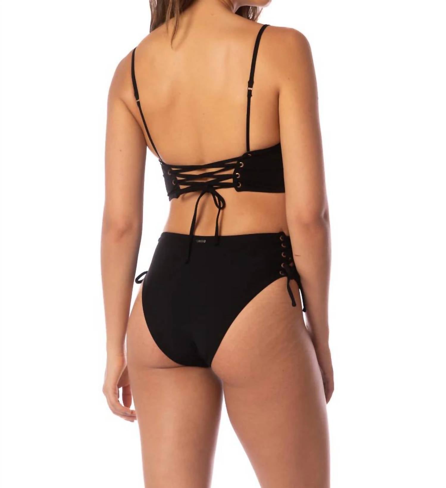 Maaji - Oasis High Rise Lace Up Bikini Bottom
