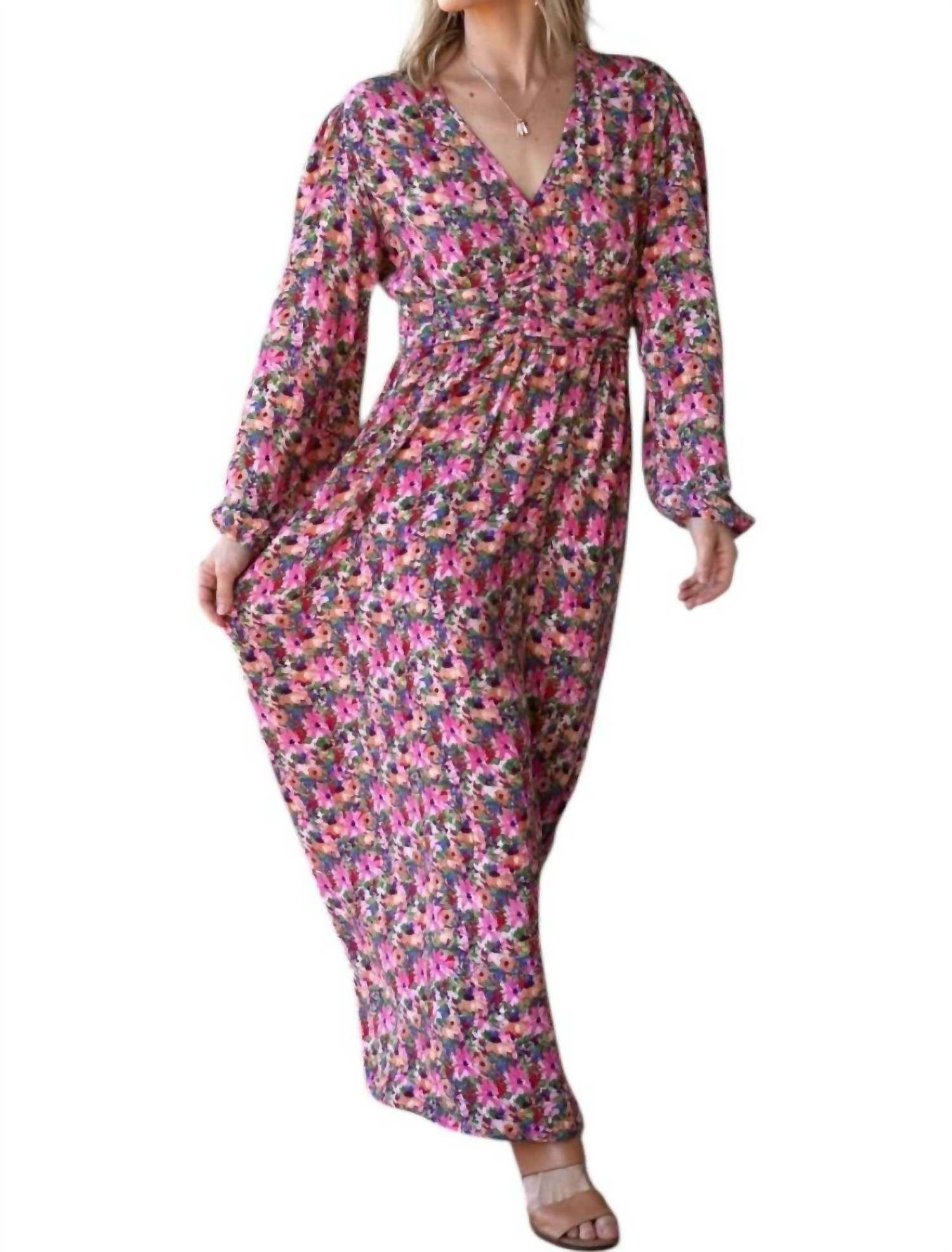 Maxmila Paris - Caroline Garden Romance Floral Print Maxi Dress