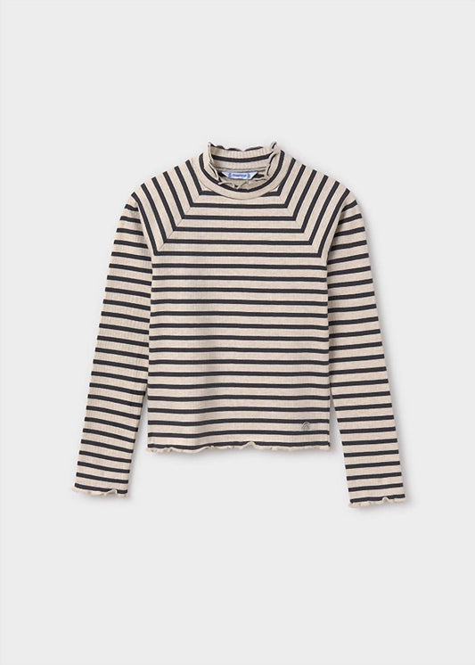 Mayoral - Boys' Striped Ribbed Mockneck Sweater