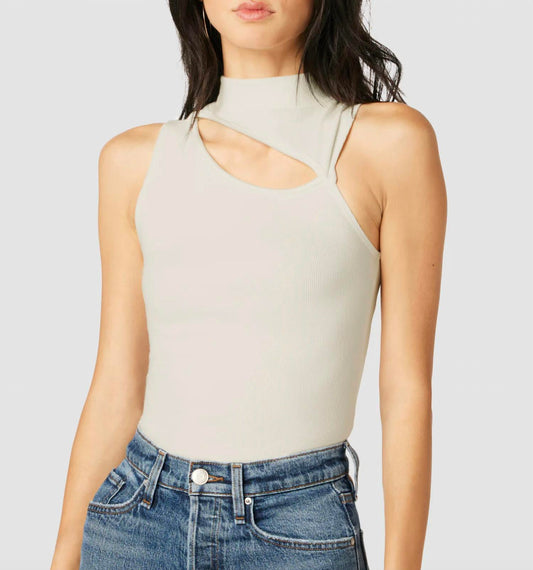 Mock Neck Cut Out Tank