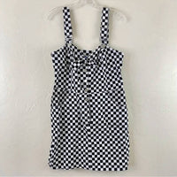 Unique Vintage - Pinafore Checkered Dress