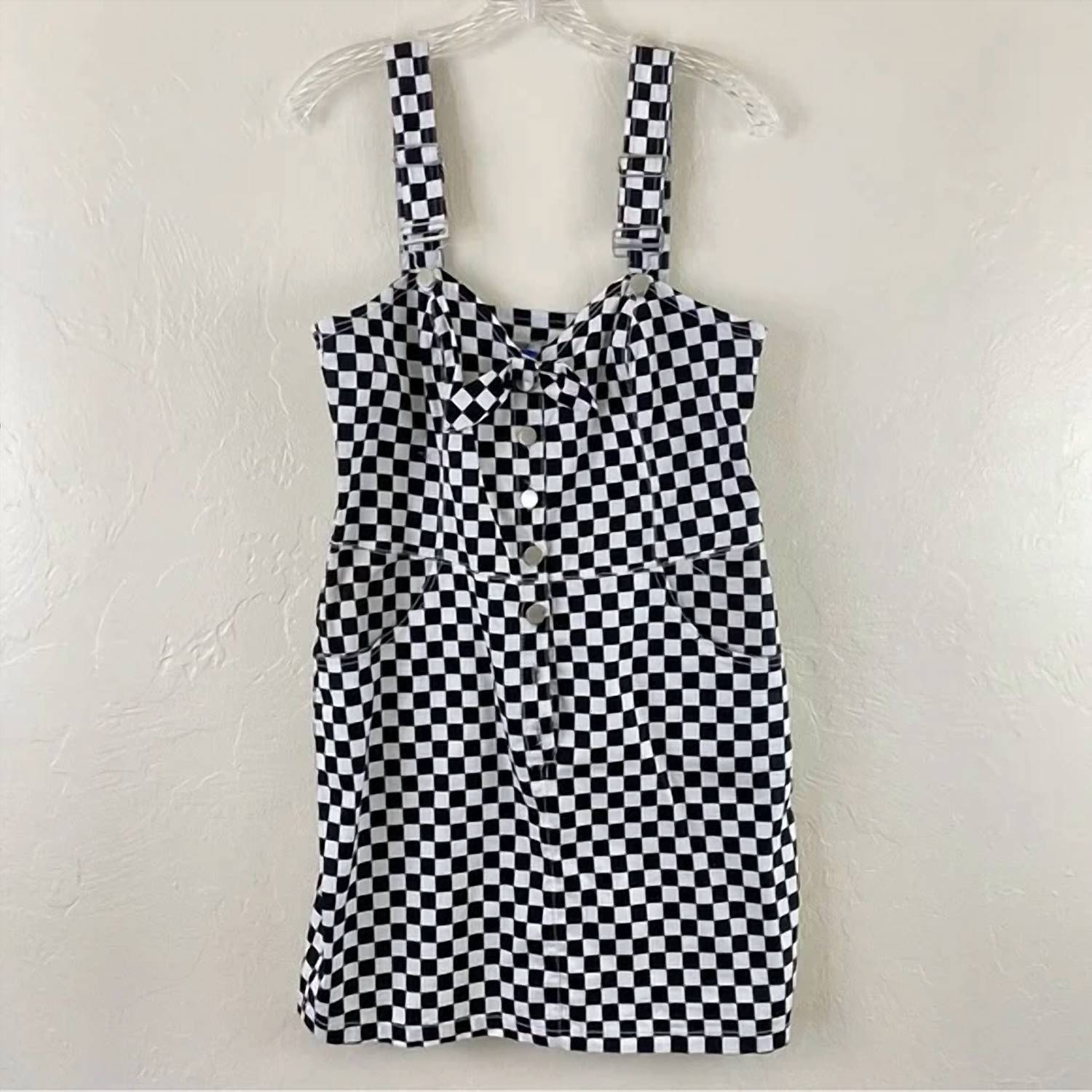 Unique Vintage - Pinafore Checkered Dress