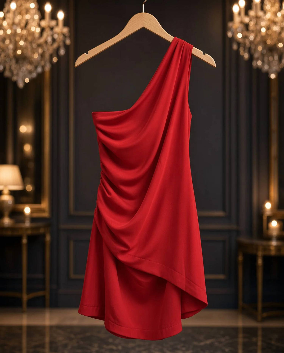 Glam - Women's One Shoulder Asymmetrical Dress