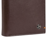 Jack Abrahams - Men's Goat Nappa Leather Bi-fold Wallet With Zipper Pocket