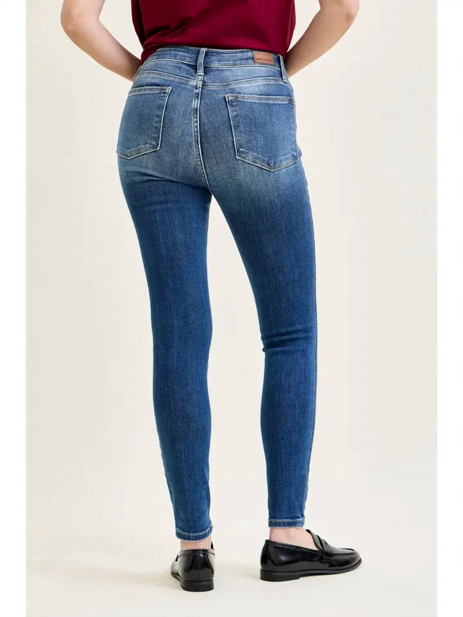Judy Blue - Hi-rise Button Fly Skinny Jeans