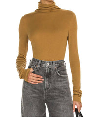 Enza Costa - Silk Cashmere Rib Long Sleeve Turtleneck