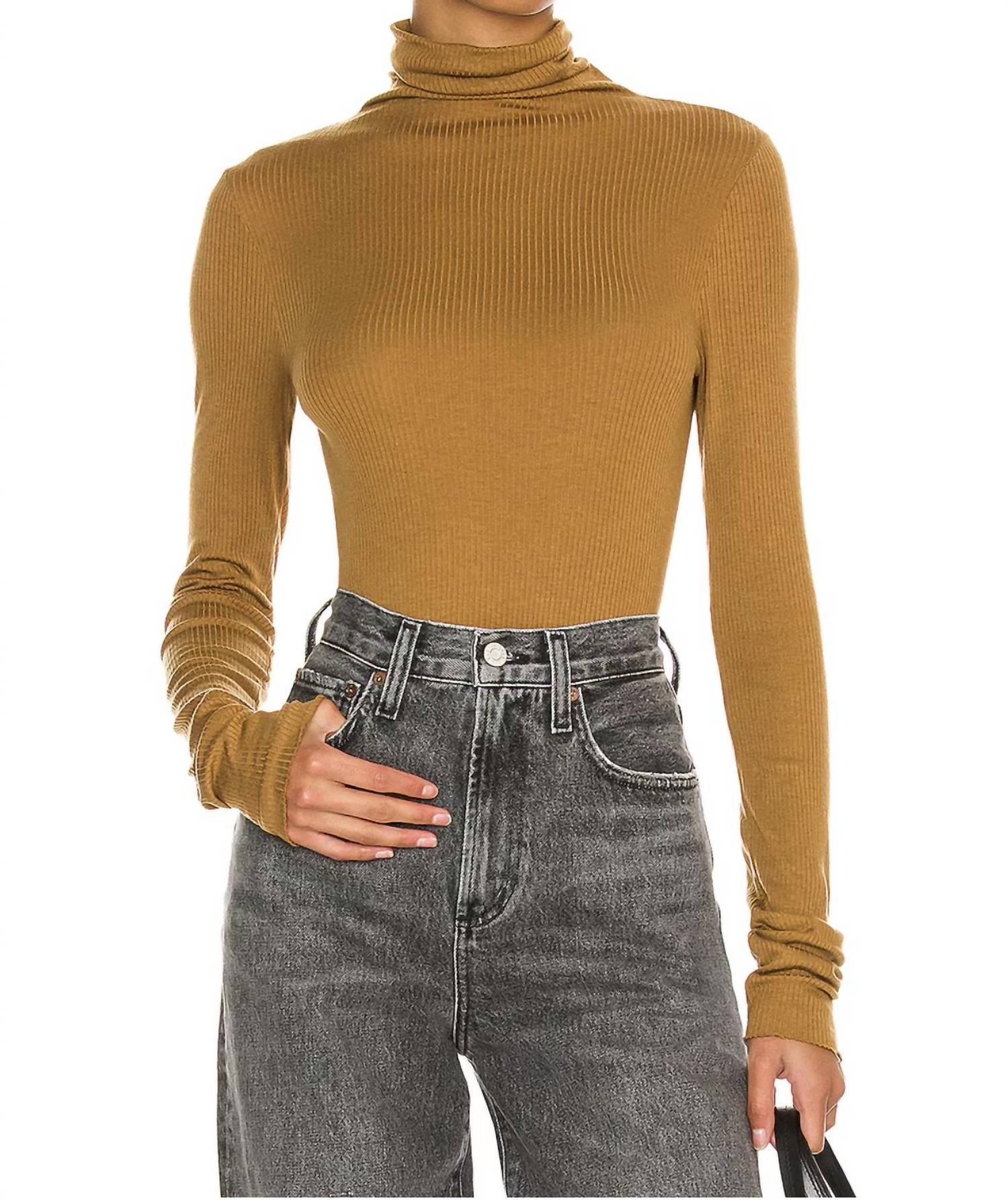 Enza Costa - Silk Cashmere Rib Long Sleeve Turtleneck