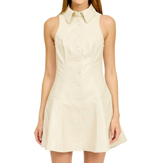 En Saison - Barrett Faux Leather Mini Dress