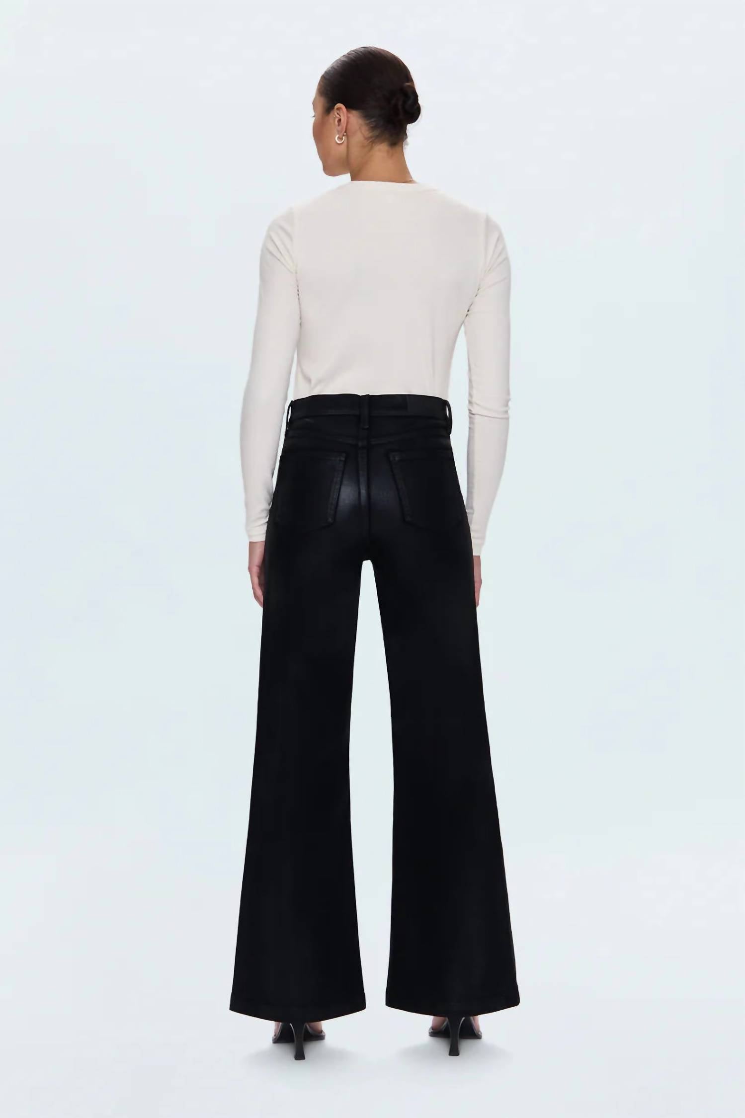 Pistola - Lana High Rise Ultra Wide Leg Coated Pants