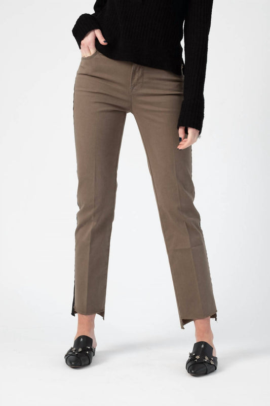Frame - Le High Straight Raw Stagger Tuxedo Tape Pants
